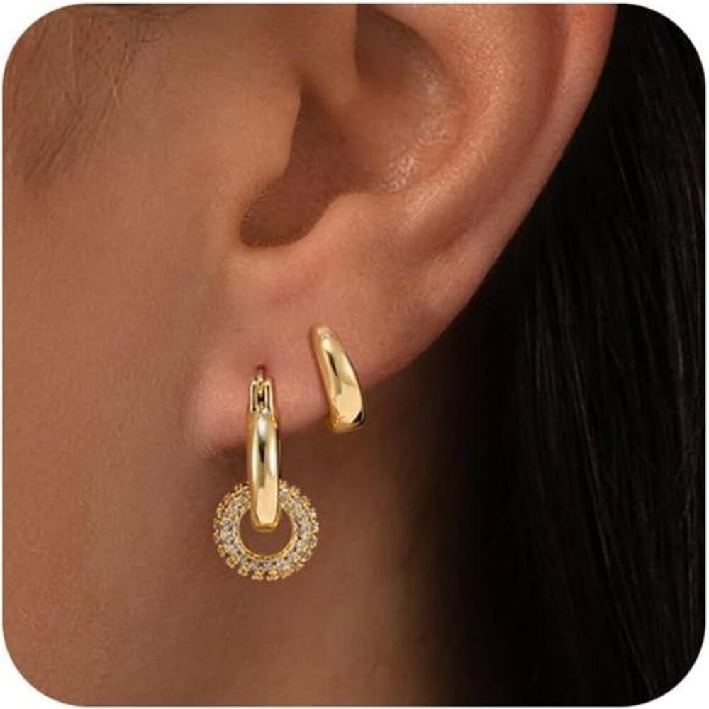 Sterling Silver Paperclip Dangle Hoop Earrings – Lightweight Chain Link